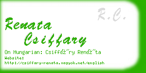 renata csiffary business card